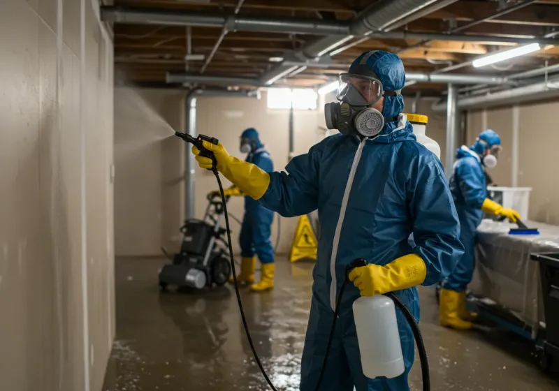 Basement Sanitization and Antimicrobial Treatment process in Grayson County, VA