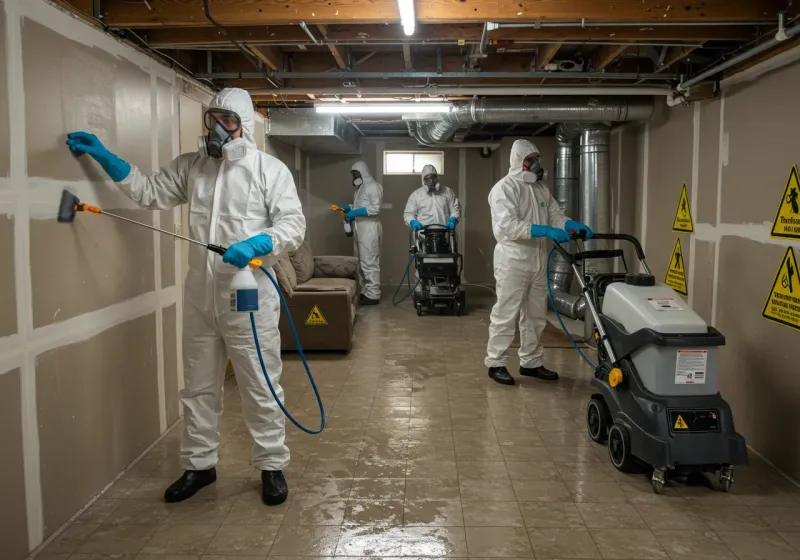 Basement Moisture Removal and Structural Drying process in Grayson County, VA